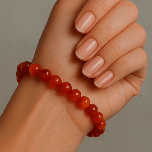 Red Stripe Agate Bracelet